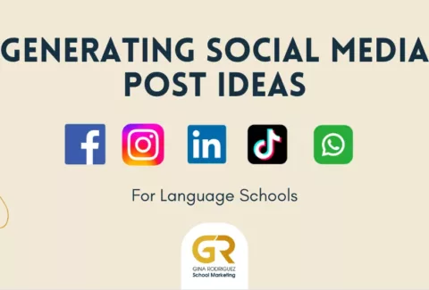 cover for the course "Generating fresh social media post ideas for language school marketing"