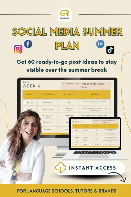 cover of 12 week summer plan_ free resource for language schools