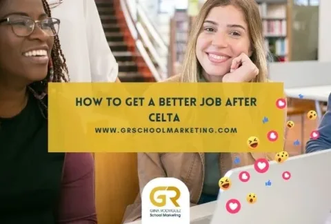 cover of blog post about How to get a job after CELTA is a blog article about personal branding