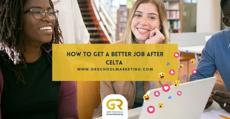 cover of blog post about How to get a job after CELTA is a blog article about personal branding